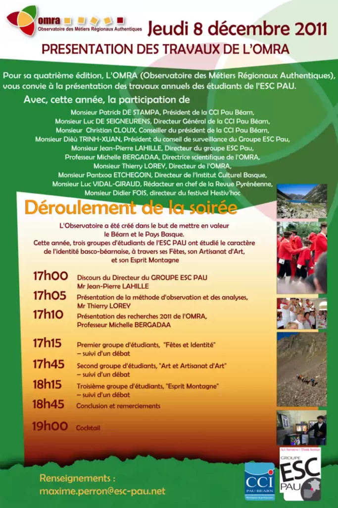soirée présentation travaux omra observatoire émétiers régionnaux authentiques